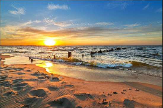 Fototapeta Plaża Zachód Słońca 210 x 315 /67409658